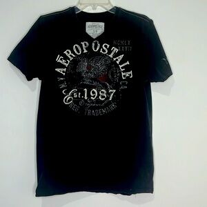 Vintage men’s Aeropostale single stitch black est. 1987 short sleeve t shirt S/P